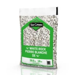 Pierre Blanche Décorative Sta-Green, 0,75 Po, 39,6 Lb, Blanc