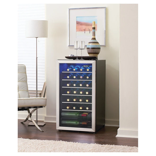 Refroidisseur à Vin Danby, 36 Bouteilles, 3,3 Pi³, 17,5 Po, Porte En Verre Transparent, Acier Inoxydable 5 Refroidisseur à Vin Danby, 36 Bouteilles, 3,3 Pi³, 17,5 Po, Porte En Verre Transparent, Acier Inoxydable – Image 3