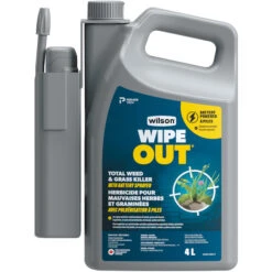 Herbicide Pour Mauvaises Herbes Et Graminées Wipe Out Wilson, Avec Pulvérisateur, 4 L
