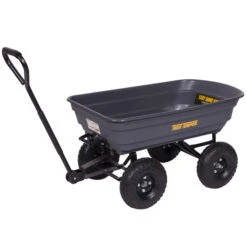 Brouette True Temper Easy-Dump, 4 Pi³, Acier, Gris