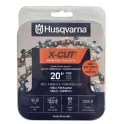 Chaîne Pour Scie Mécanique X-Cut SP33G Husqvarna, Pas De Chaîne De 3/8 Po, Calibre De 0,05 Po, Longueur Du Guide 20 Po