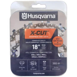 Chaîne Pour Scie Mécanique X-Cut SP33G Husqvarna, Pas De Chaîne De 3/8 Po, Calibre De 0,05 Po, Longueur Du Guide 18 Po